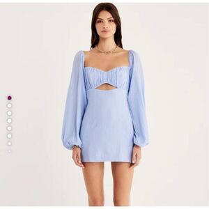 Revolve x Rumer Camille mini dress blue size large m3